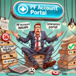 Employee tangled in the web of PF account issues, reaching for 'Grievance Portal' help - Overcoming PF Account Challenges.