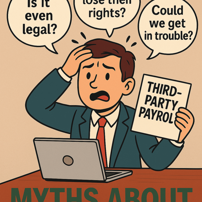 Third-party payroll is 100% legal—when done right. Bust myths and learn the facts.